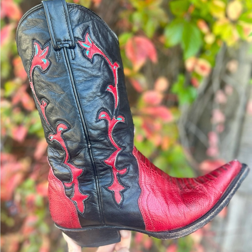 Y2K Ostrich Leg Cowboy Boots | Women's 7